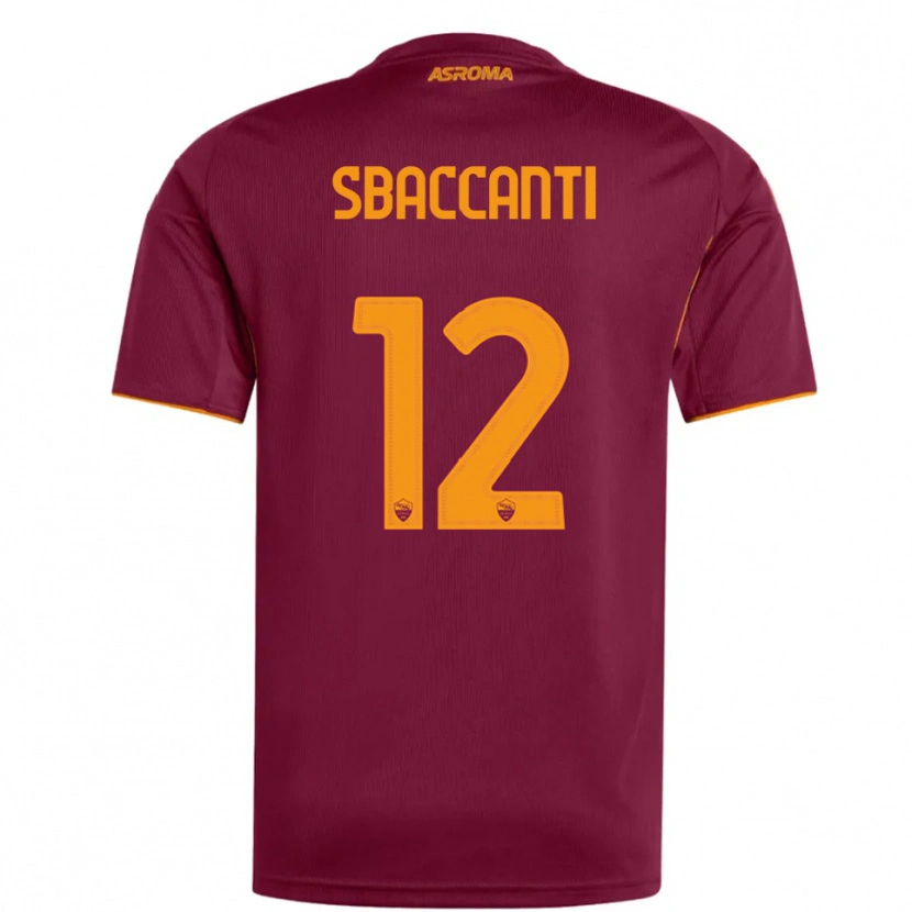 Danxen Mujer Camiseta Christian Sbaccanti #12 Borgoña Naranja 1ª Equipación 2025/26 La Camisa México