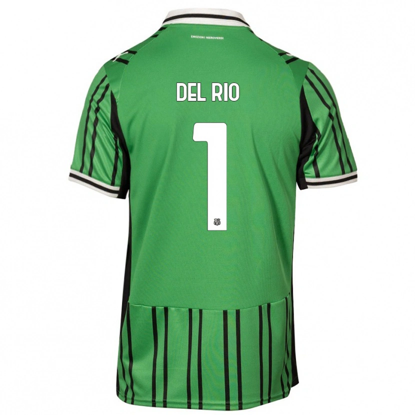 Danxen Mujer Camiseta Davide Del Rio #1 Verde Negro 1ª Equipación 2025/26 La Camisa México