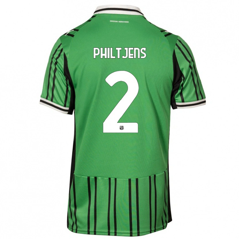 Danxen Mujer Camiseta Davina Philtjens #2 Verde Negro 1ª Equipación 2025/26 La Camisa México