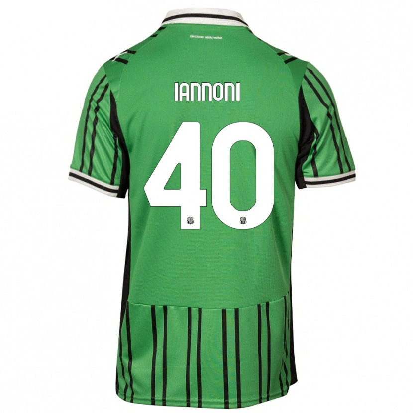 Danxen Mujer Camiseta Edoardo Iannoni #40 Verde Negro 1ª Equipación 2025/26 La Camisa México