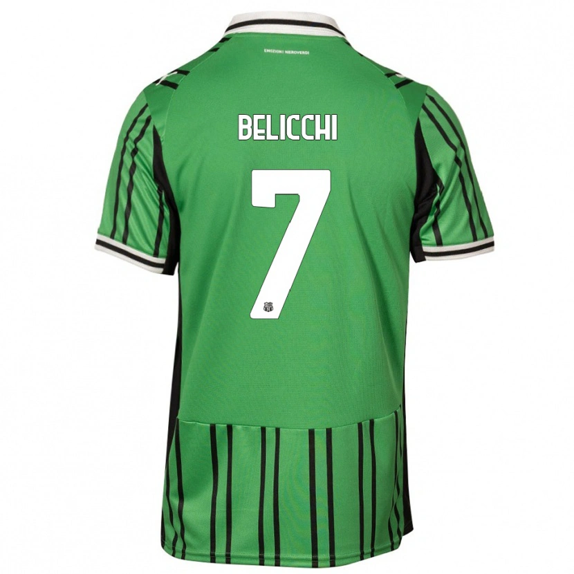 Danxen Mujer Camiseta Gianmarco Belicchi #7 Verde Negro 1ª Equipación 2025/26 La Camisa México