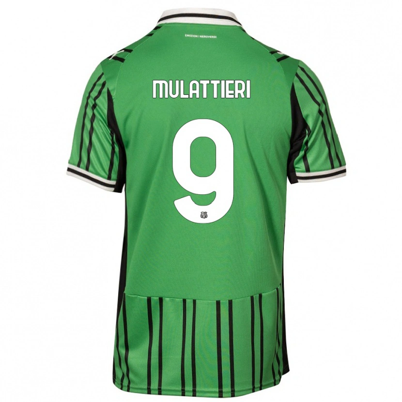 Danxen Mujer Camiseta Samuele Mulattieri #9 Verde Negro 1ª Equipación 2025/26 La Camisa México