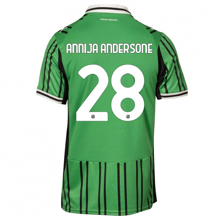 Danxen Mujer Camiseta Gabriela Annija Andersone #28 Verde Negro 1ª Equipación 2025/26 La Camisa México