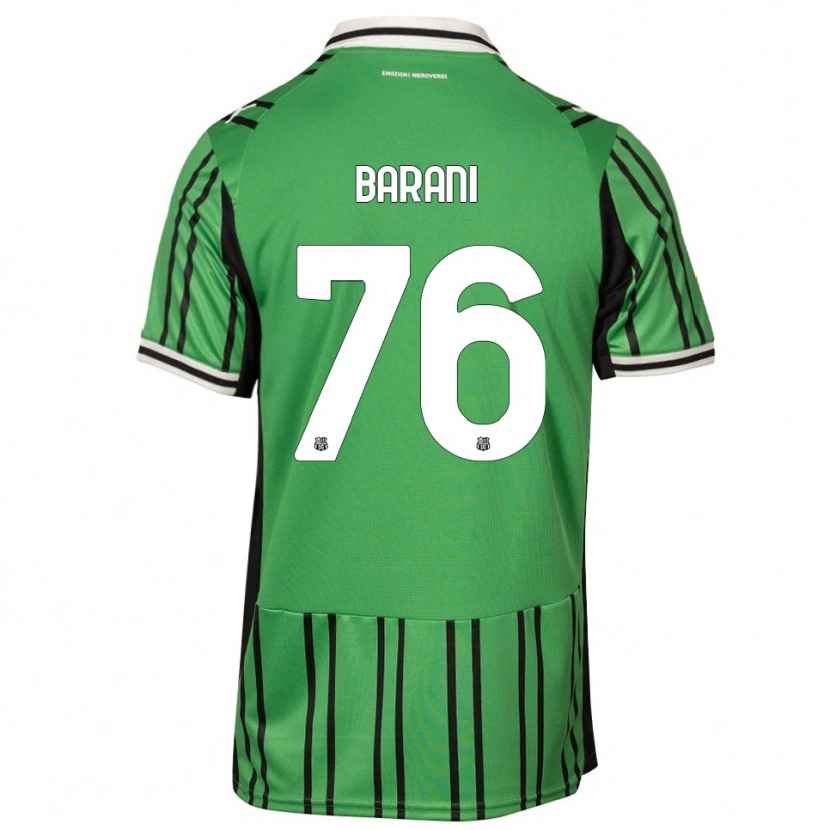 Danxen Mujer Camiseta Luca Barani #76 Verde Negro 1ª Equipación 2025/26 La Camisa México