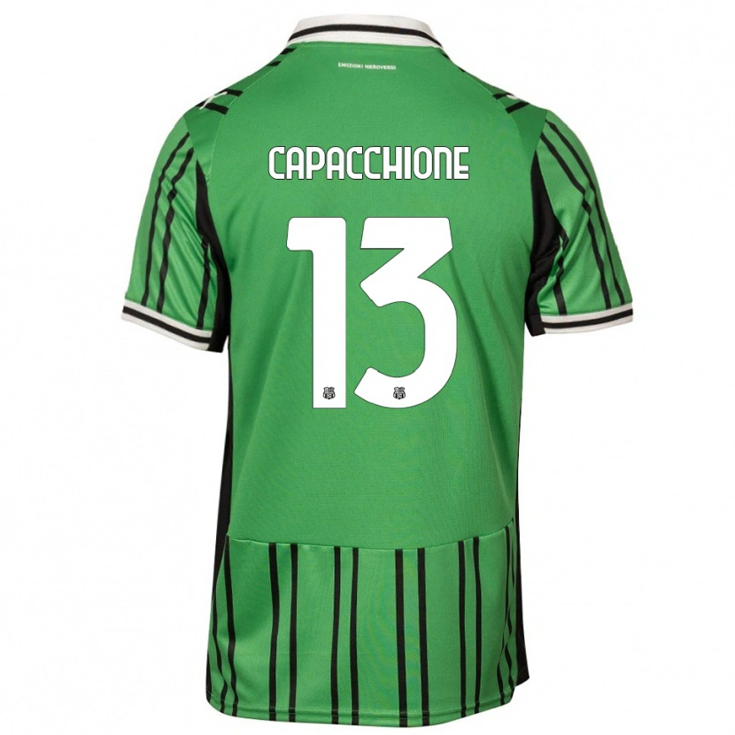 Danxen Mujer Camiseta Cristian Capacchione #13 Verde Negro 1ª Equipación 2025/26 La Camisa México