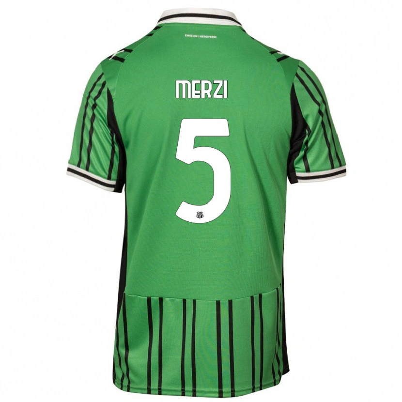 Danxen Mujer Camiseta Matteo Merzi #5 Verde Negro 1ª Equipación 2025/26 La Camisa México