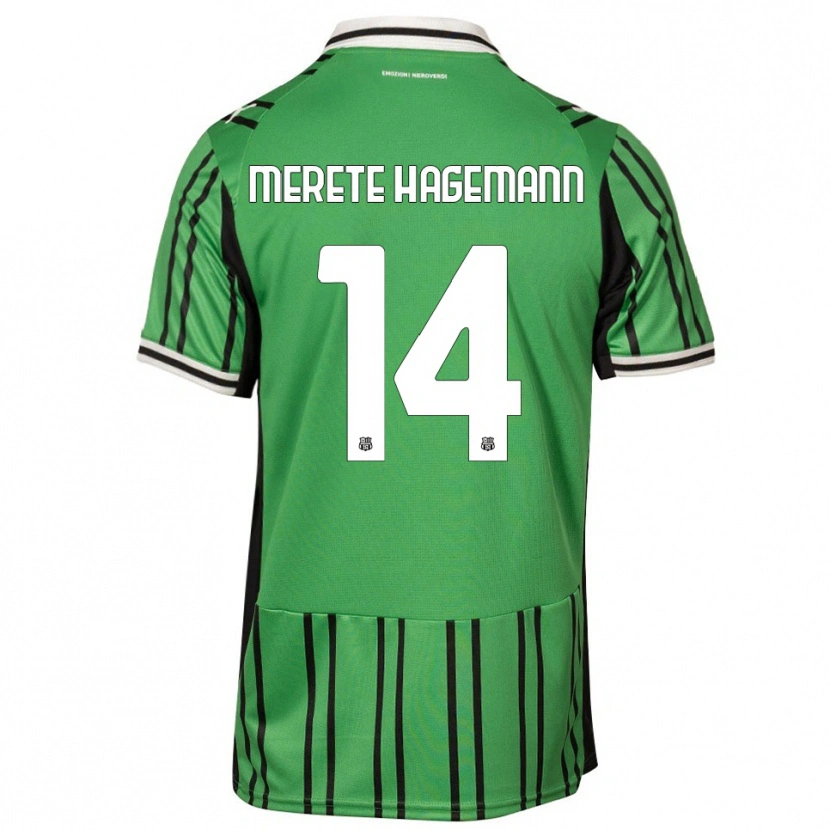 Danxen Mujer Camiseta Maja Merete Hagemann #14 Verde Negro 1ª Equipación 2025/26 La Camisa México