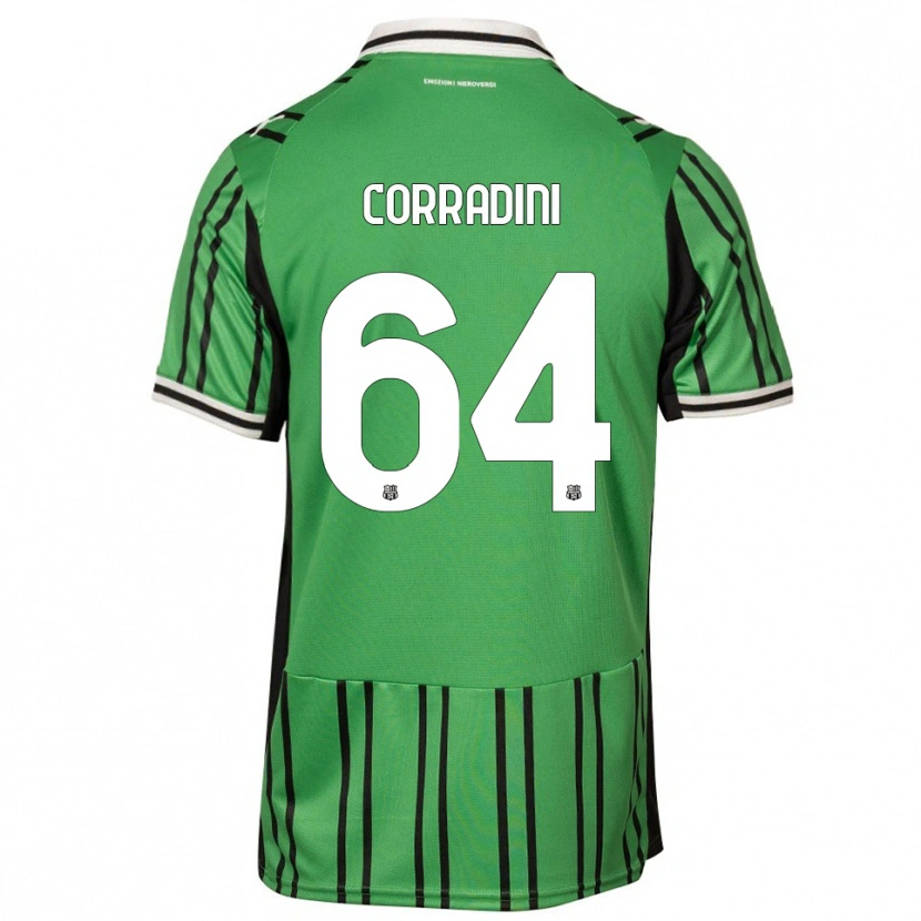 Danxen Mujer Camiseta Francesco Corradini #64 Verde Negro 1ª Equipación 2025/26 La Camisa México
