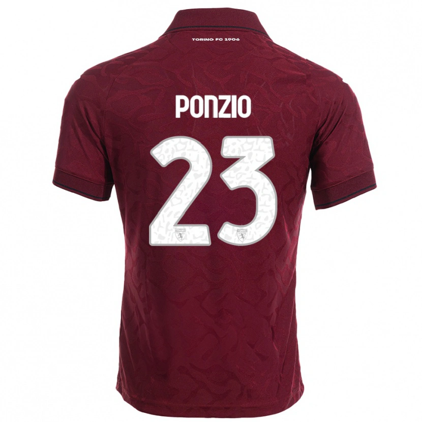 Danxen Mujer Camiseta Erika Ponzio #23 Borgoña Blanco 1ª Equipación 2025/26 La Camisa México