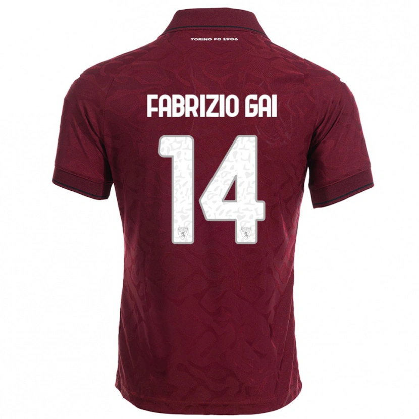 Danxen Mujer Camiseta Fabrizio Gai #14 Borgoña Blanco 1ª Equipación 2025/26 La Camisa México