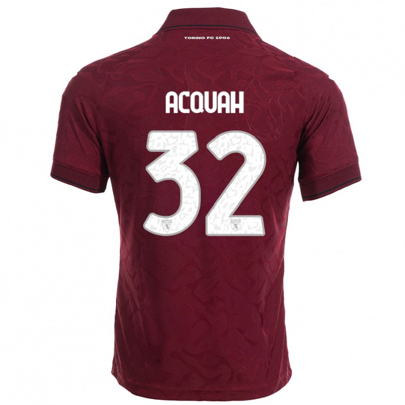 Danxen Mujer Camiseta Wisdom Acquah #32 Borgoña Blanco 1ª Equipación 2025/26 La Camisa México