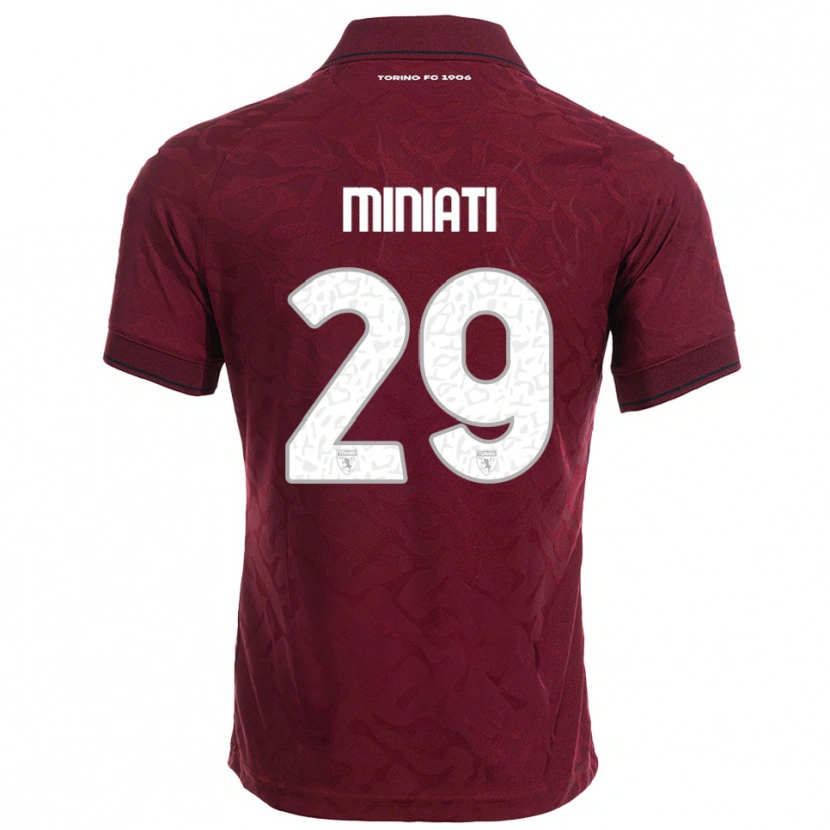 Danxen Mujer Camiseta Elisa Miniati #29 Borgoña Blanco 1ª Equipación 2025/26 La Camisa México