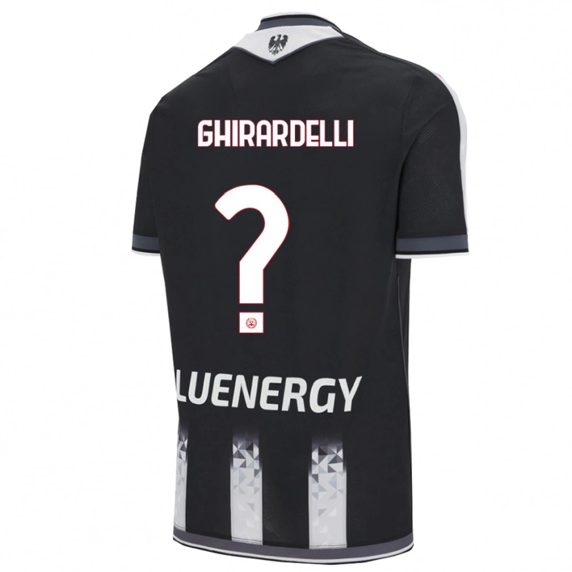 Danxen Mujer Camiseta Davide Ghirardelli #0 Negro Blanco 1ª Equipación 2025/26 La Camisa México