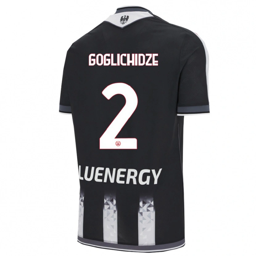 Danxen Mujer Camiseta Saba Goglichidze #2 Negro Blanco 1ª Equipación 2025/26 La Camisa México