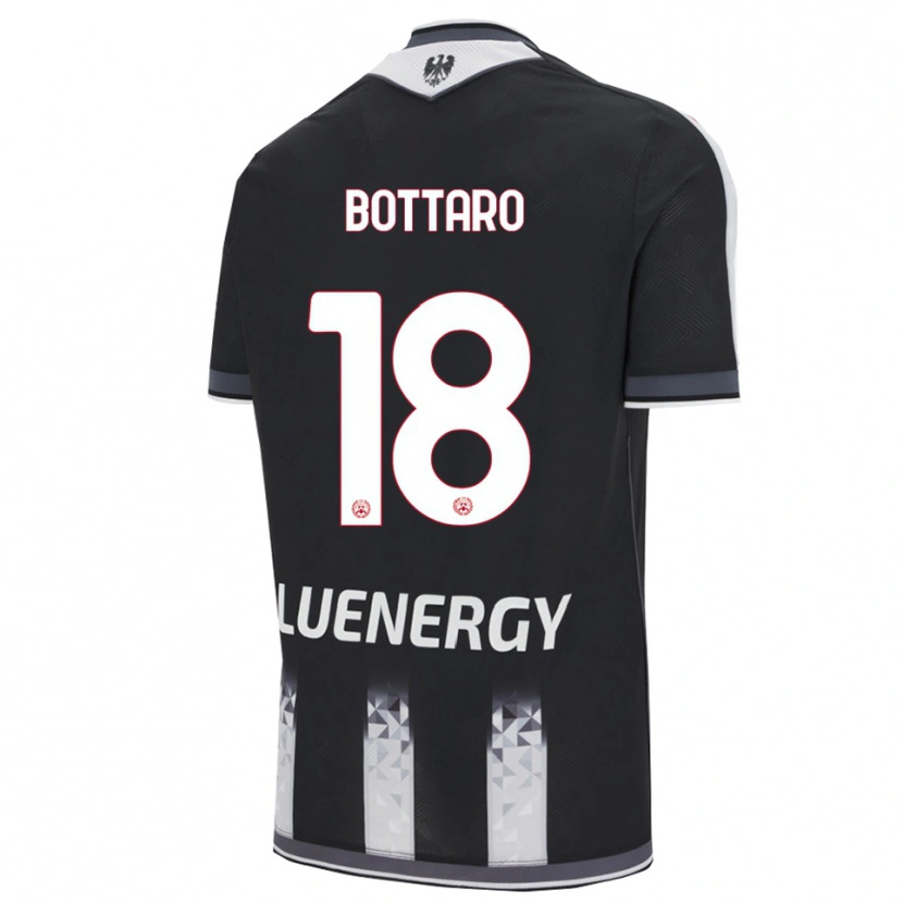 Danxen Mujer Camiseta Leonardo Bottaro #18 Negro Blanco 1ª Equipación 2025/26 La Camisa México