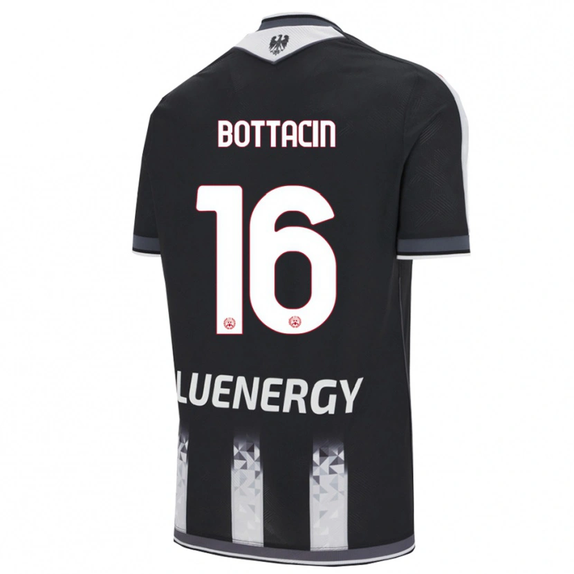 Danxen Mujer Camiseta Enrico Bottacin #16 Negro Blanco 1ª Equipación 2025/26 La Camisa México