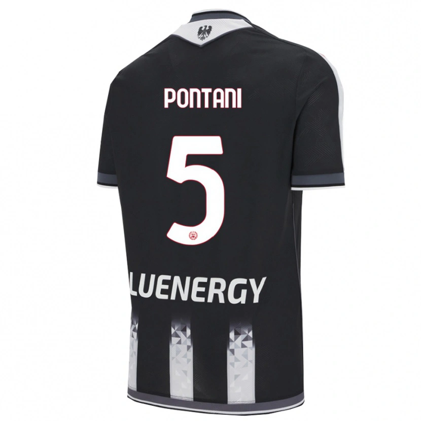 Danxen Mujer Camiseta Leonardo Pontani #5 Negro Blanco 1ª Equipación 2025/26 La Camisa México
