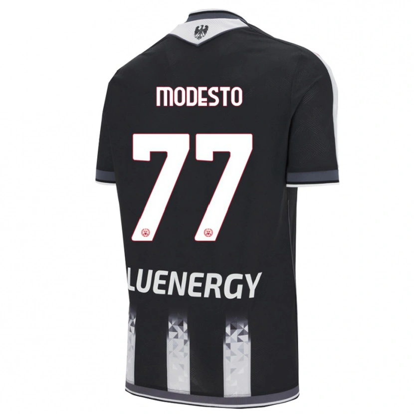 Danxen Mujer Camiseta Rui Modesto #77 Negro Blanco 1ª Equipación 2025/26 La Camisa México