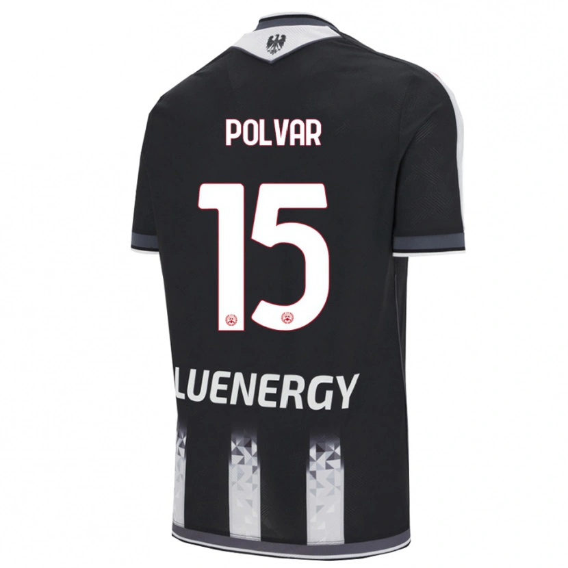 Danxen Mujer Camiseta Francesco Polvar #15 Negro Blanco 1ª Equipación 2025/26 La Camisa México