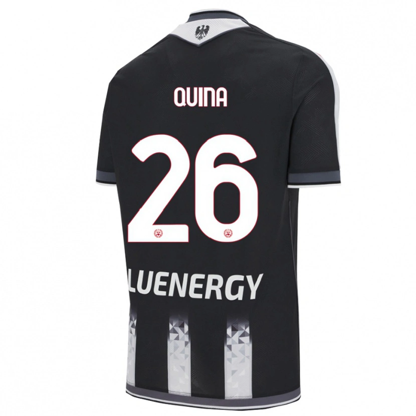 Danxen Mujer Camiseta Domingos Quina #26 Negro Blanco 1ª Equipación 2025/26 La Camisa México