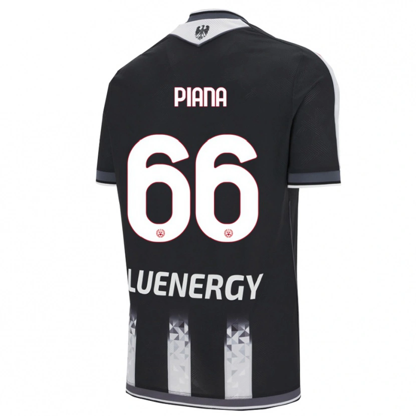 Danxen Mujer Camiseta Edoardo Piana #66 Negro Blanco 1ª Equipación 2025/26 La Camisa México
