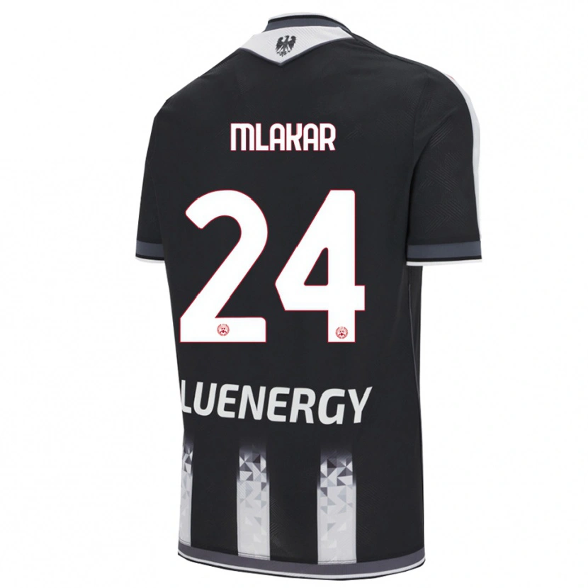 Danxen Mujer Camiseta Lorenzo Mlakar #24 Negro Blanco 1ª Equipación 2025/26 La Camisa México