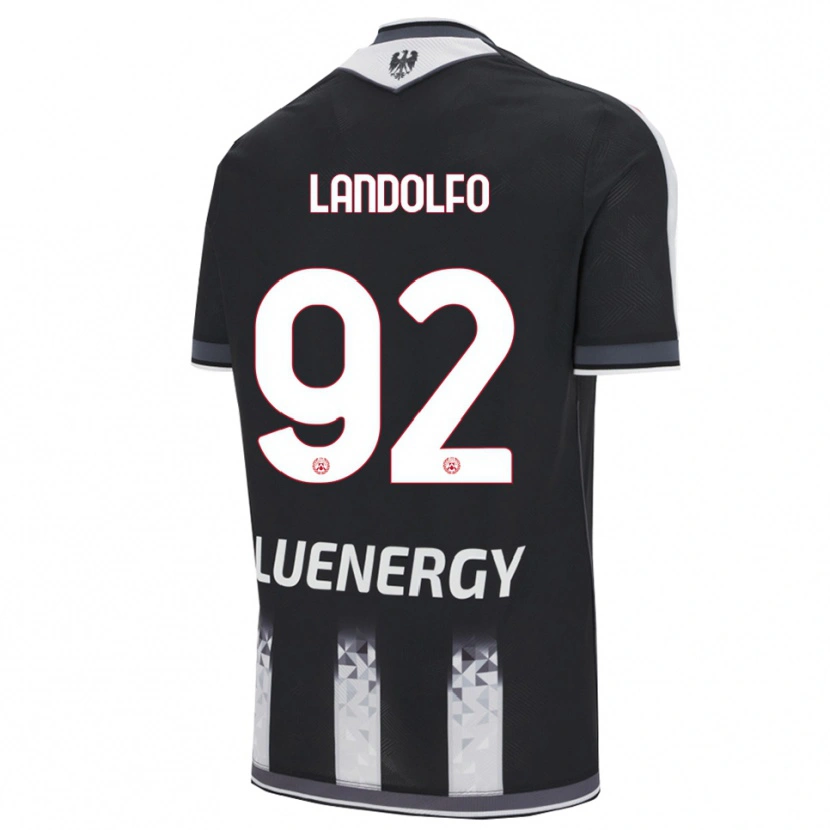Danxen Mujer Camiseta Tommaso Landolfo #92 Negro Blanco 1ª Equipación 2025/26 La Camisa México
