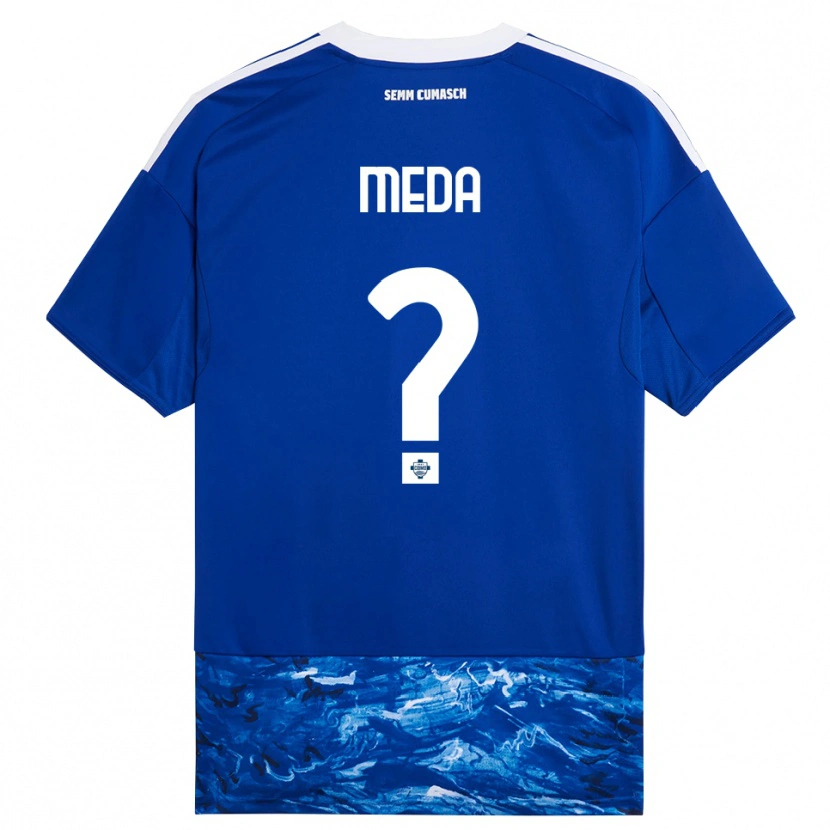 Danxen Mujer Camiseta Tommaso Meda #0 Azul Blanco 1ª Equipación 2025/26 La Camisa México