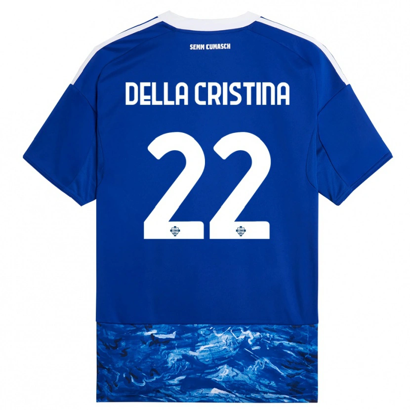 Danxen Mujer Camiseta Stefano Della Cristina #22 Azul Blanco 1ª Equipación 2025/26 La Camisa México