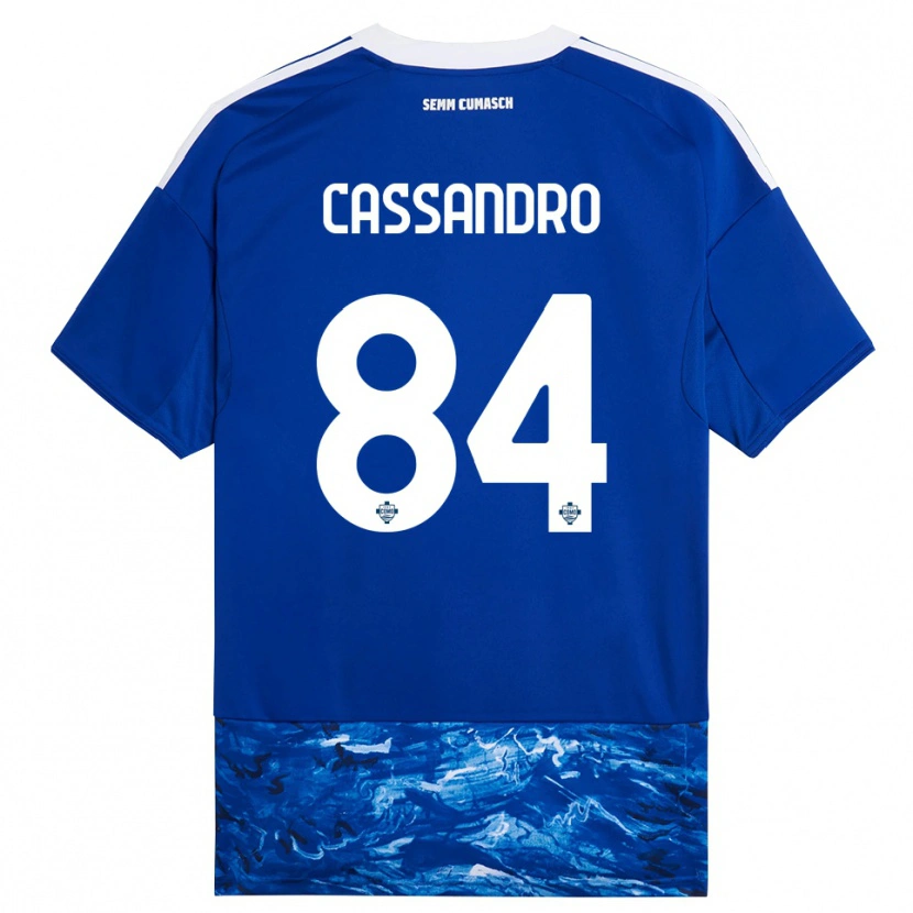Danxen Mujer Camiseta Tommaso Cassandro #84 Azul Blanco 1ª Equipación 2025/26 La Camisa México