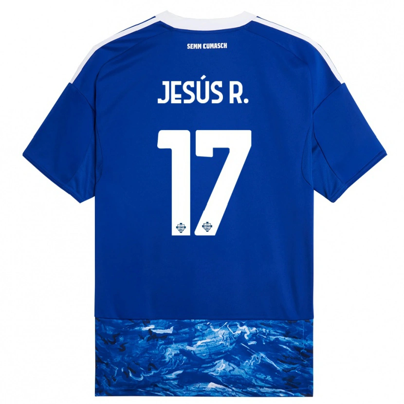 Danxen Mujer Camiseta Jesús Rodríguez #17 Azul Blanco 1ª Equipación 2025/26 La Camisa México