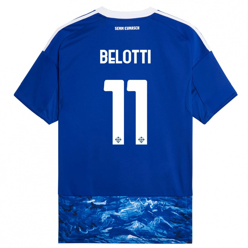 Danxen Mujer Camiseta Andrea Belotti #11 Azul Blanco 1ª Equipación 2025/26 La Camisa México