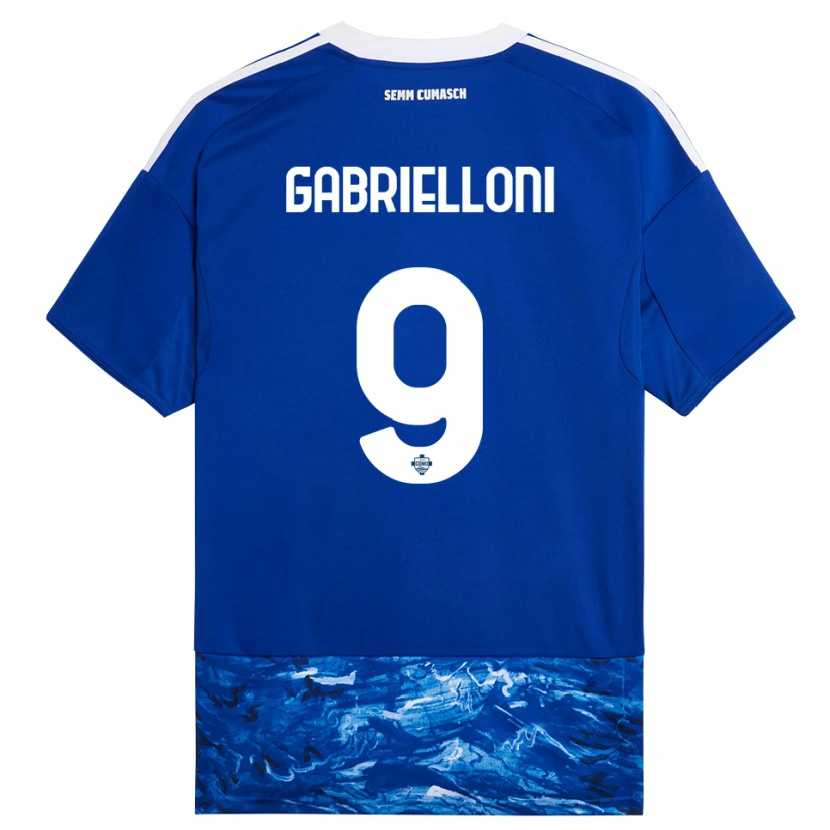 Danxen Mujer Camiseta Alessandro Gabrielloni #9 Azul Blanco 1ª Equipación 2025/26 La Camisa México