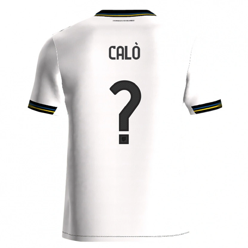 Danxen Mujer Camiseta Simone Calò #0 Blanco Negro 1ª Equipación 2025/26 La Camisa México