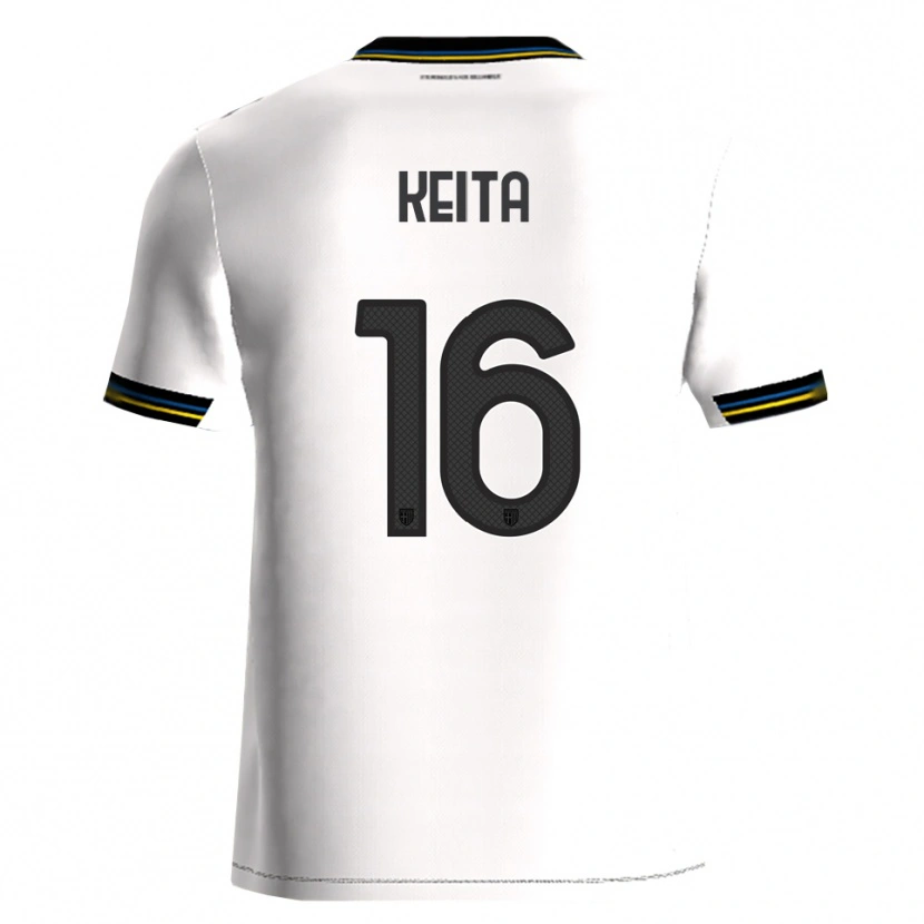 Danxen Mujer Camiseta Mandela Keita #16 Blanco Negro 1ª Equipación 2025/26 La Camisa México