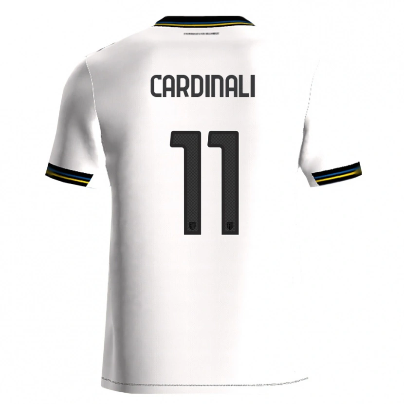 Danxen Mujer Camiseta Alessandro Cardinali #11 Blanco Negro 1ª Equipación 2025/26 La Camisa México