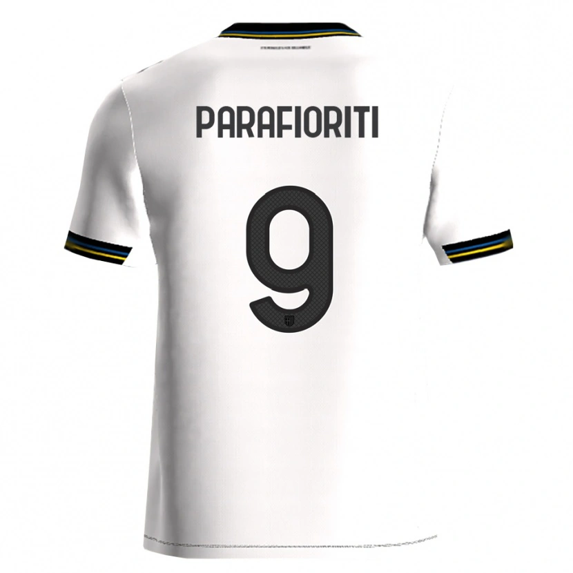 Danxen Mujer Camiseta Giovanni Parafioriti #9 Blanco Negro 1ª Equipación 2025/26 La Camisa México