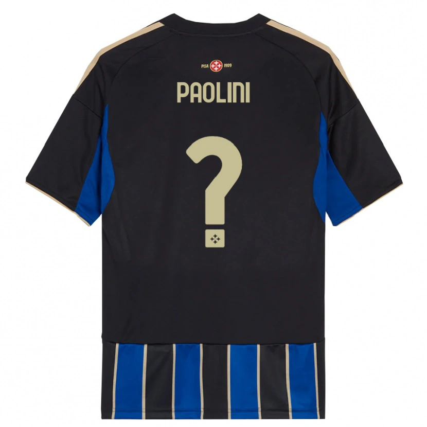 Danxen Mujer Camiseta Andrea Paolini #0 Negro Azul 1ª Equipación 2025/26 La Camisa México