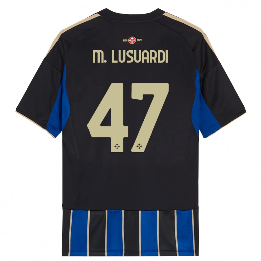 Danxen Mujer Camiseta Mateus Lusuardi #47 Negro Azul 1ª Equipación 2025/26 La Camisa México