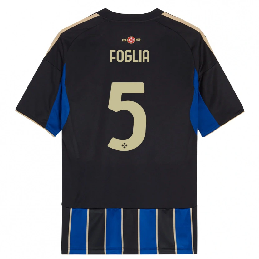 Danxen Mujer Camiseta Lorenzo Foglia #5 Negro Azul 1ª Equipación 2025/26 La Camisa México
