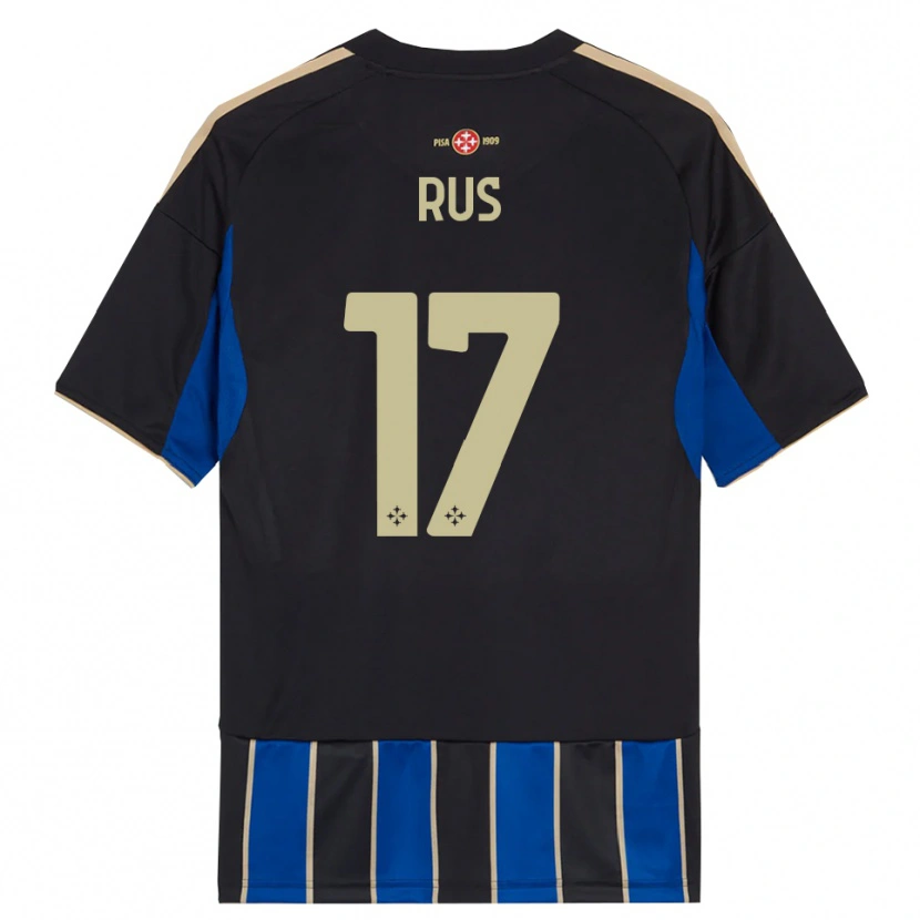 Danxen Mujer Camiseta Adrian Rus #17 Negro Azul 1ª Equipación 2025/26 La Camisa México