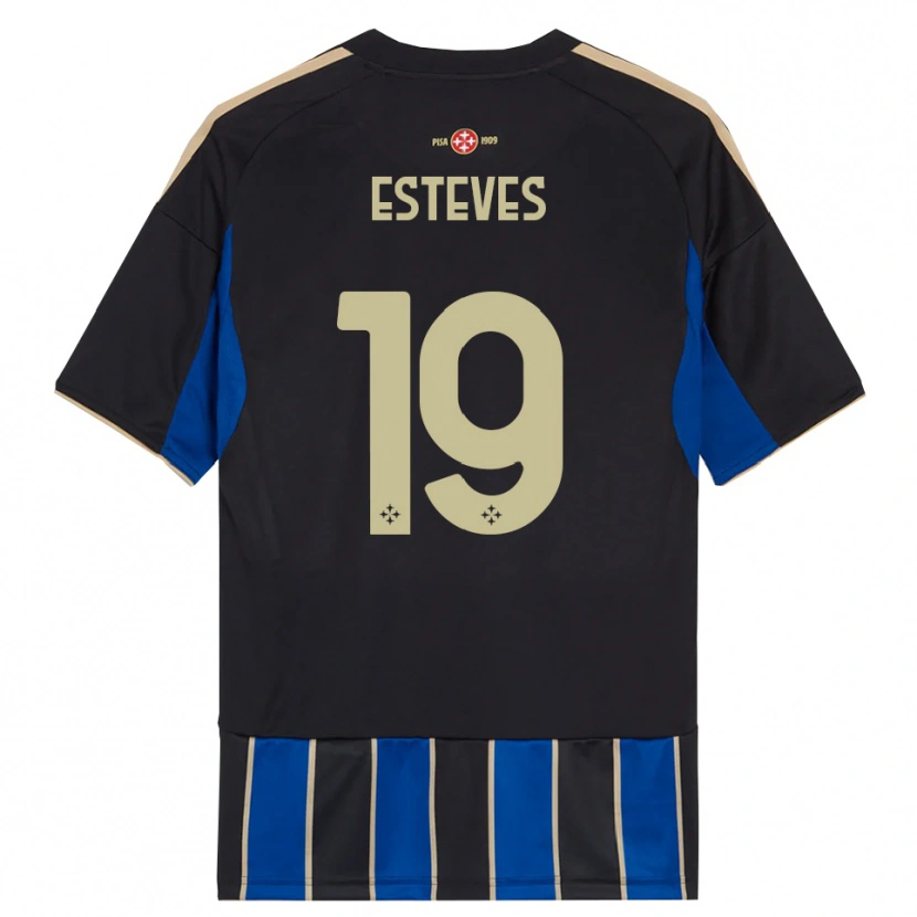 Danxen Mujer Camiseta Tomás Esteves #19 Negro Azul 1ª Equipación 2025/26 La Camisa México