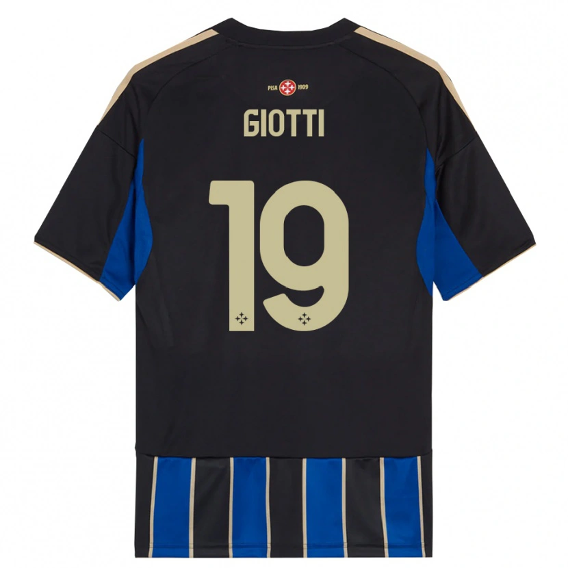 Danxen Mujer Camiseta Emanuele Giotti #19 Negro Azul 1ª Equipación 2025/26 La Camisa México