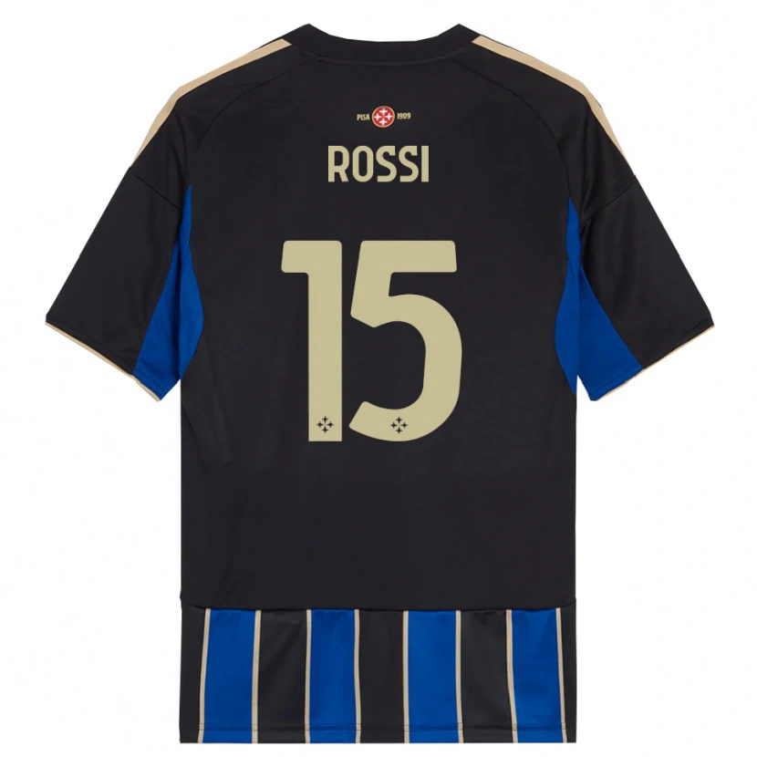 Danxen Mujer Camiseta Jacopo Rossi #15 Negro Azul 1ª Equipación 2025/26 La Camisa México