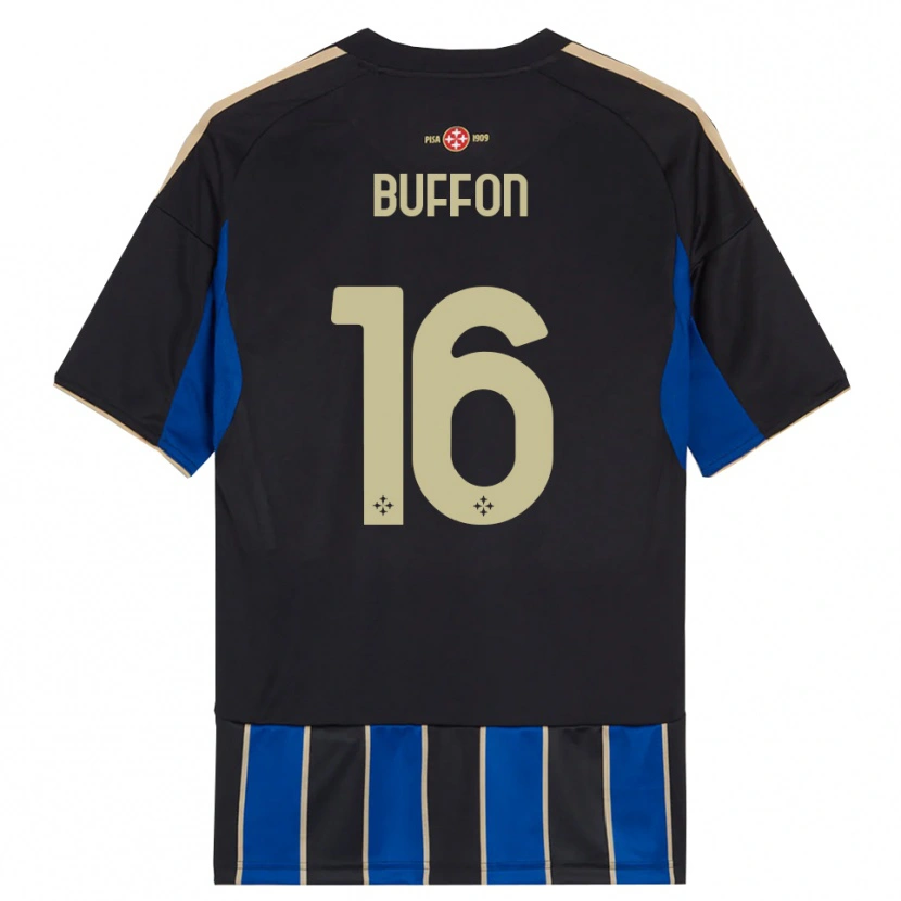 Danxen Mujer Camiseta Louis Buffon #16 Negro Azul 1ª Equipación 2025/26 La Camisa México