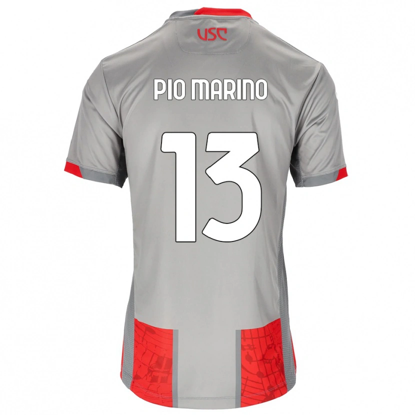 Danxen Mujer Camiseta Lorenzo Pio Marino #13 Rojo Gris 1ª Equipación 2025/26 La Camisa México