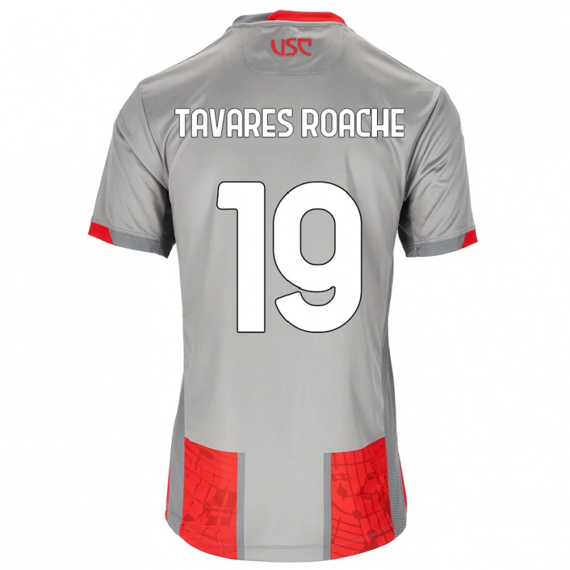 Danxen Mujer Camiseta Carter Tavares Roache #19 Rojo Gris 1ª Equipación 2025/26 La Camisa México