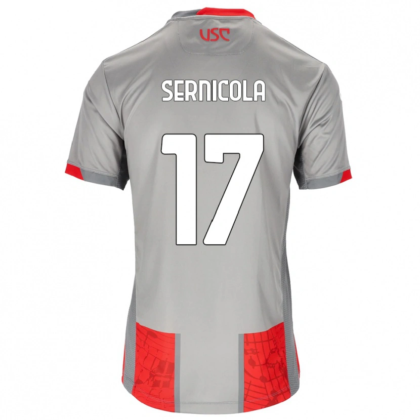 Danxen Mujer Camiseta Leonardo Sernicola #17 Rojo Gris 1ª Equipación 2025/26 La Camisa México