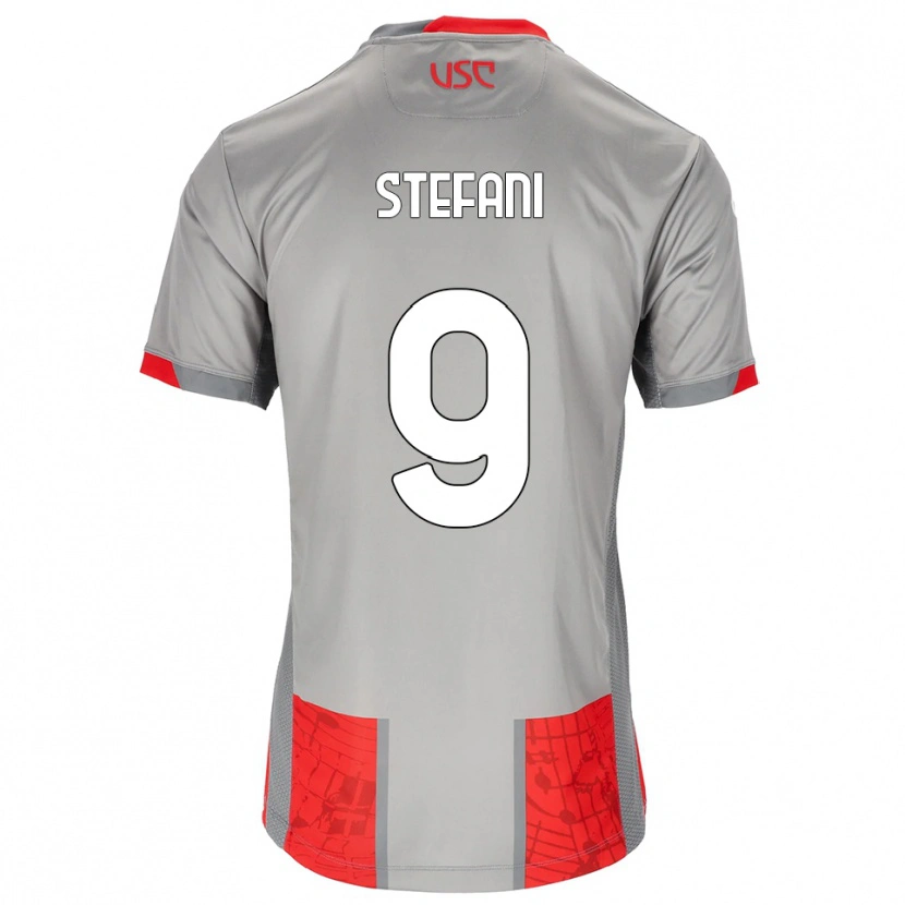 Danxen Mujer Camiseta Christian Stefani #9 Rojo Gris 1ª Equipación 2025/26 La Camisa México