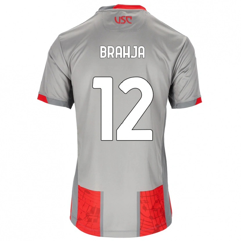 Danxen Mujer Camiseta Thomas Brahja #12 Rojo Gris 1ª Equipación 2025/26 La Camisa México